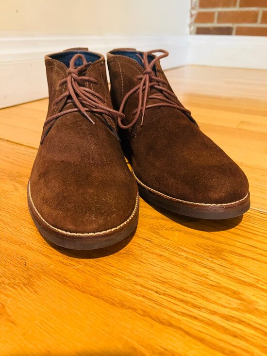 Cole Haan Mens Ogden Boot Size 13 M Brown Suede Stitch Chukka Lace Up Plain Toe main image 13